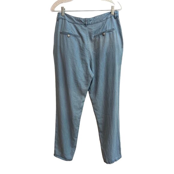 Zara Women’s Light Weight Pleated Jeans Light Wash High Waisted Size: 6 (Small) - Picture 2 of 7